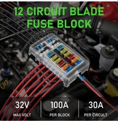 Resim Willowhaven 12 Yollu Led Göstergeli Sigorta Kutusu 12v Oto Marine 5a 10a 15a 20a 