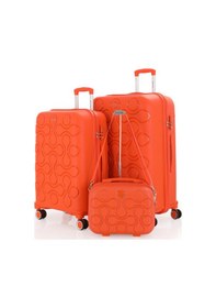 Resim Mçs Polipropilen 3lü Valiz Seti Büyük & Orta & Makyaj V376 S23sy1000051-set 00314 Portakal 