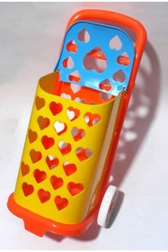 Resim abnturk 50x24x20cm Boyutunda Kapaklı Ve 2 Tekerli Oyuncak Pazar Arabası 