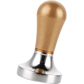 Resim Dolity Espresso Makinesi Için 57MM Kahve Kurcalama Kahve Çekirdekleri Basın Alüminyum Kahverengi 