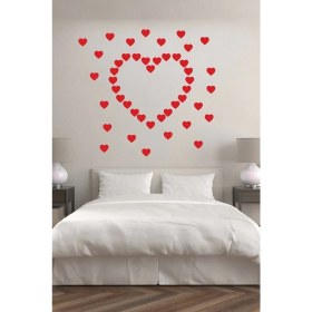 Resim Beruflic Kırmızı Kalpler 100 Adet Sevgililer Günü Aşk Dekorasyonu İçin Kalp Desenli 