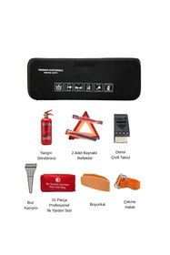 Resim GERMAN KUPFERMAX Acil Durum Kiti: Trafik Seti, Antifrizli Cam Suyu, Akü Takviye Kablosu ve Hasar Tespit Tutanağı 
