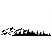 Resim 1 Pairs Evrensel Vinil Ağaçlar Dağ Orman Grafik Çıkartmalar K18691b 