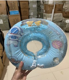 Resim RICHIE Oval kaliteli bebek boyun simidi bebek yüzme simidi mavi 