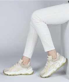 Resim Jump 29096 Bej Kadın Sneaker Günlük Rahat Ortopedik Tarz Spor Ayakkabı 