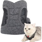Resim Shineyee Kaçış Önleyici Nefes Alabilir Kedi Tasması - Ayarlanabilir Ve Hafif Gri 