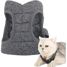 Resim Shineyee Kaçış Önleyici Nefes Alabilir Kedi Tasması - Ayarlanabilir Ve Hafif Gri 
