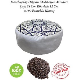 Resim Zafu Karabuğday Dolgulu Meditasyon Minderi Yıldız 2024-2y Mor 