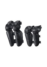 Resim Motosiklet Dizlik Dirseklik Set Ergonomik Lüx Bacak Ve Kol Koruma Motorcu Takım Siyah 