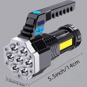 Resim LED El Feneri Güçlü Işık Süper Parlak Şarj Edilebilir Taşınabilir Uzun Ömürlü Açık Hava Özel Çalışma Işığı Çok İşlevli Taşınabilir Işık Küçük 