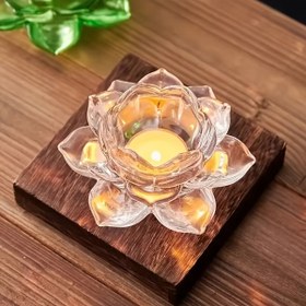 Resim 1 adet Berrak Cam Lotus Mumluk Tutucu, Şeffaf Romantik Ev Dekoru, Sevgililer Günü ve Anneler Günü Hediyeleri için Mükemmel 