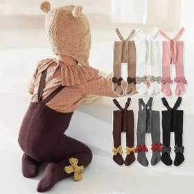 Resim Dekna Kids Fırfırlı Ve Askılı Çocuk Külotlu Çorapları 321451910 Kahverengi 