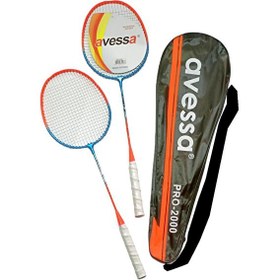 Resim Avessa Çantalı Turuncu Badmington Profesyonel Raket Seti 