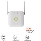 Resim Torima WR-25 300 Mbps Wifi Sinyal Yakınlaştırıcı Güçlendirici Router Beyaz 
