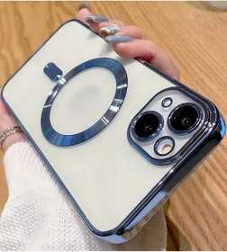 Resim Fibaks iPhone 13/14 Kılıf Kamera Lens Korumalı Magsafe Şarj Kilifi Şeffaf Renkli Yumuşak Kapak Sierra 