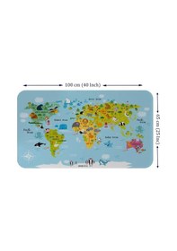 Resim Eğitici Dünya Haritası Dünya Atlası Çocuk Ve Bebek Odası Duvar Sticker -60x105-3830 Renkli 