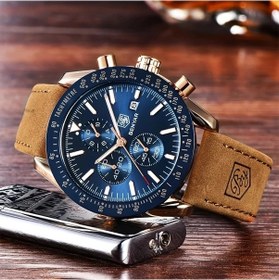 Resim Fochsia Benyar Erkek Kol Saati Analog Kuvars Kronograf Lüminesan G-bluy İş Spor Günlük Diğer 