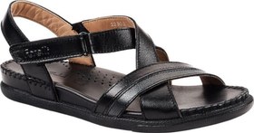 Resim Forelli 22301-G İlya Siyah Kadın Comfort Deri Sandalet 