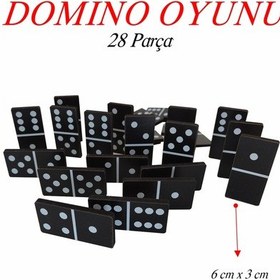 Resim Ahşap Klasik Domino Oyunu 28 Parça 