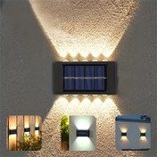 Resim 10 adet LED Güneş Duvar Lambası Seti - Ev Dekoru için Dış Mekan Ambiyans Aydınlatması, Yarı Yükseltilmiş Montaj ile Kolay Kurulum, Güneş Şarjlı Nikel Pil, Kapasite, Veranda, Bahçe ve Dış Mekan için İdeal, Dış Mekan Duvar Aydınlatması | Modern Duvar Lambası | Güneş Şarjlı Lambalar 