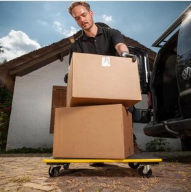Resim Sadece Nette 200kg 60x45cm Dört Tekerli Yük Ve Paket Taşıma Arabası 
