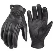 Resim Motor Süngerli Koruyucu Eldivenleri - Dokunmatik Ekranlı, Sıcaklığa Dayanıklı, Siyah Deri L Beden 