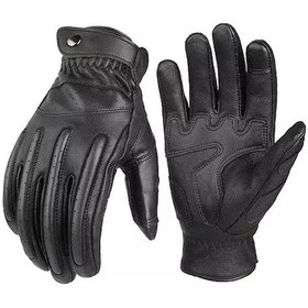 Resim Motor Süngerli Koruyucu Eldivenleri - Dokunmatik Ekranlı, Sıcaklığa Dayanıklı, Siyah Deri L Beden 