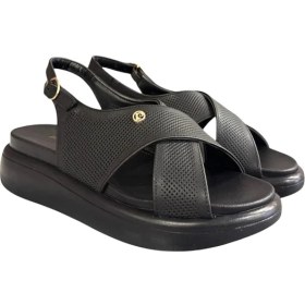 Resim Pierre Cardin Çift Bantlı Topuklu Anatomik Bayan Sandalet 