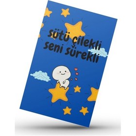 Resim Sütü Çilekli Seni Sürekli Ahşap Poster 