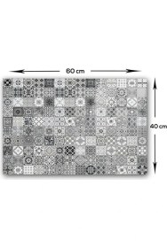 Resim Decorita Karakalem Çizim | Cam Ocak Arkası Koruyucu | 40CM x 60CM 