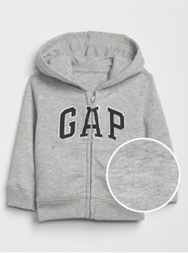 Resim GAP Erkek Bebek Gri Gap Logo Kapüşonlu Sweatshirt 