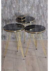 Resim Zigon Sehpa Çift Gold Bendir Tel 