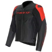 Resim Daınese Ceket Racıng 5 Leather Blk Blk Red Fluo 