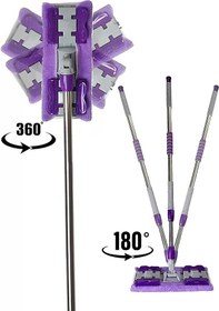 Resim Mayaglory Sihirli Yer Mopu Fayans Duvar Yüzey Temizlik Mikrofiber Mandallı Mop, Teleskopik Saplı İstediğin Bezi Tak Kullan +1 Yedek Bezli 