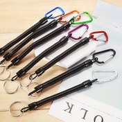Resim 3 adet Dayanıklı PP Geri Çekilebilir Balıkçılık Askıları, Karabina ile 21cm Sarılmış Bağlantı, TPU Yelken ve Balıkçılık Halter Tutucu, Açık Hava Aktiviteleri için Güvenli Tackle Aksesuarı, Güvenli Tutma | Renkli Bağlantı | Sağlam TPU Malzeme 