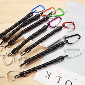 Resim 3 adet Dayanıklı PP Geri Çekilebilir Balıkçılık Askıları, Karabina ile 21cm Sarılmış Bağlantı, TPU Yelken ve Balıkçılık Halter Tutucu, Açık Hava Aktiviteleri için Güvenli Tackle Aksesuarı, Güvenli Tutma | Renkli Bağlantı | Sağlam TPU Malzeme 