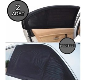 Resim 2 Adet Araba Yan Cam Güneşlik Perde Araç Arka Yan Cam Perdesi Araba Araç Oto Yan Cam Güneşlik 