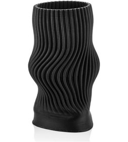 Resim Lamedore Linear Siyah 3d Büyük Vazo 21x21x38 Cm Siyah 