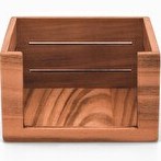 Resim WOODSAKA 3Line Küp Not Kağıdı Kutusu - Kiraz Ağacından 10.7x10.6x 5.7 CM 