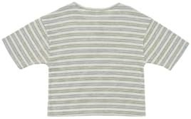 Resim Erkek Bebek Ekru Çizglii Tişört 0-6 Ay (56-62 cm) 