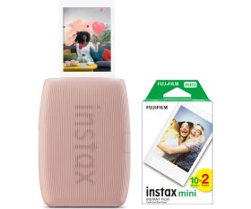 Resim Fujifilm Instax Mini Link 3 Pembe Akıllı Telefon Yazıcısı ve 20'li Mini Film 10 Sayfa Kapasite 