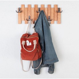 Resim Mavitrendd Ahşap Duvar Ve Kapı Askısı Elbise Askılık Çit Model 5 Askılı (486850535) Meşe 