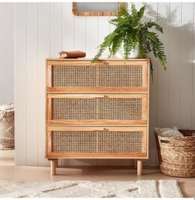 Resim Ahşap Rattan Model Şifonyer Ceviz 