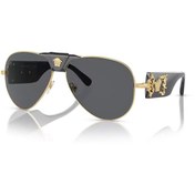 Resim Versace Ve 2150q 100287 62 Erkek Gold Damla Güneş Gözlüğü 