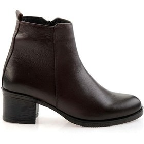 Resim Kahve Hakiki Deri Kadın Bot & Bootie K02286001103 Kahve 