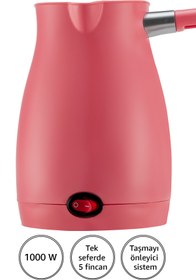 Resim AWOX Caffeen Türk Kahvesi Makinesi Elektrikli Cezve Pembe 