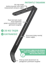 Resim Genel Markalar Petek Üstü Uçan Raf Dresuar Ayağı Kalorifer Peteği Rafı Için Siyah Metal Ayak 