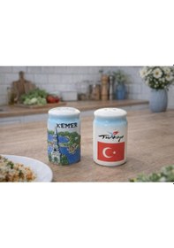 Resim 1 Adet Seramik Tuzluk Dekoratif Mutfak & Yemek Masası Aksesuarı Şık Ve Dayanıklı Tasarım Çok Renkli 