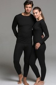 Resim Mom's Lab Yetişkin Soğuk Havalar Için Ideal Termal Takım;Siyah 2Xl 