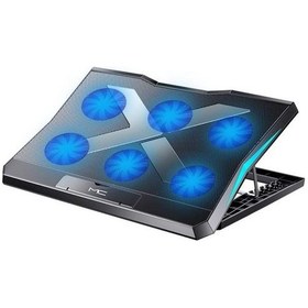 Resim Coofbe Led Işıklı Ultra Sessiz 6 Adet Soğutma Fanlı Laptop Soğutucu Yükseklik Ayarlı Laptop Standı 